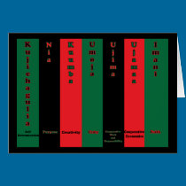 Kwanzaa Seven Principles Card cards
