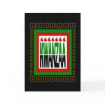 Kwanzaa Split With 7 Flames & Decorated Frame