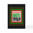 Kwanzaa Split With 7 Flames & Decorated Frame cards