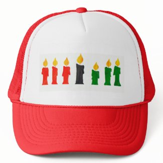 Kwanzaa Trucker Hat with Candles hat