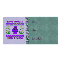 Kwanzaa Vase Photo Card Template