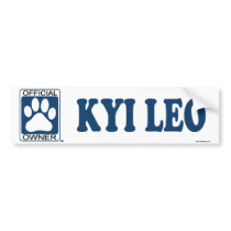 Kyi Leo Blue bumper stickers by GenuineDogOwner Kyi Leo Blue bumper stickers