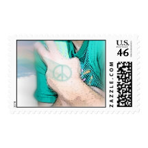 kyle says peace postage stamps