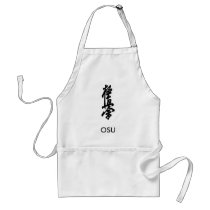 Kyokushin Karate Japanese Kanji Apron OSU!