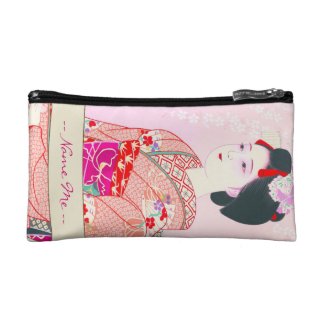 Kyoto Brocade, Four Leaves - Spring japanese lady Cosmetics Bags