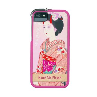 Kyoto Brocade, Four Leaves - Spring japanese lady iPhone 5/5S Covers