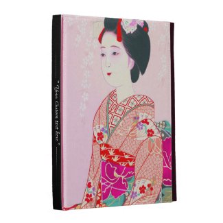 Kyoto Brocade, Four Leaves - Spring japanese lady iPad Folio Covers