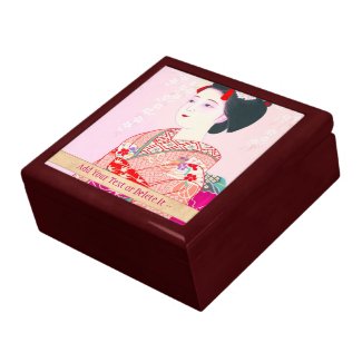 Kyoto Brocade, Four Leaves - Spring japanese lady Gift Box