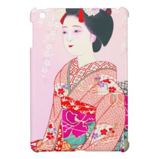 Kyoto Brocade, Four Leaves - Spring japanese lady Cover For The iPad Mini
