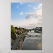 Kyoto - Kamo River walk path Posters