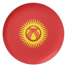 Kyrgyzstan Fisheye Flag Plate