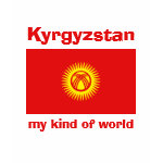 Kyrgyzstan Flag Map Text Ladies Baby Doll