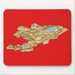 Kyrgyzstan Map Mousepad