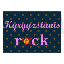 Kyrgyzstanis Rock - Cute Pink Cards
