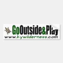 KYWilderness Go Outside & Play Bumper Stickers