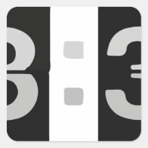L33T Clock 13:37 Square Stickers