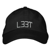 L33T embroidered hats
