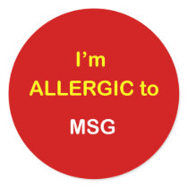 L6 - I'm Allergic - MSG. Sticker