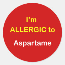 L8 - I'm Allergic - ASPARTAME. Stickers