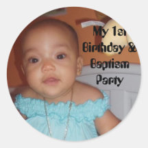 l_3b3b42527d844b990be55e005454520a, My 1st Birt... Round Sticker