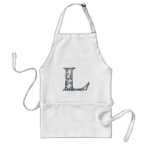 "L" Diamond Bling Apron