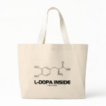 L-Dopa Inside (Levodopa Chemical Molecule) Canvas Bags