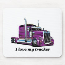 l iove my trucker mousepads