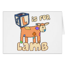 L is for Lamb Card by PatchworkPals L is for Lamb Card