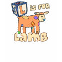 L is for Lamb Child's T-Shirt (White Outline)