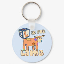 L is for Lamb Keychain by PatchworkPals L is for Lamb Keychain