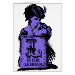 L is for 'lesbian' greeting card