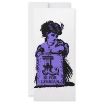 L is for 'lesbian' rack card