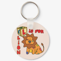 L is for Lion Keychain