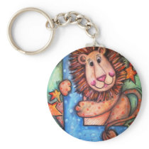 L is for Lion Keychain