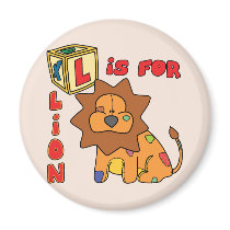 L is for Lion Magnet by PatchworkPals L is for Lion Magnet