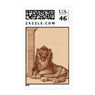 L is for Lion postage stamps stamp