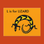 l, letter l, lizard, animal, flashcard, flash