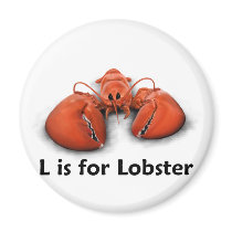L is for Lobster Refrigerator Magnet