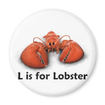 L is for Lobster Refrigerator Magnet