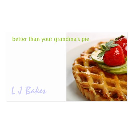 L J Bakes Business Card