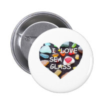 l LOVE SEA GLASS buttons