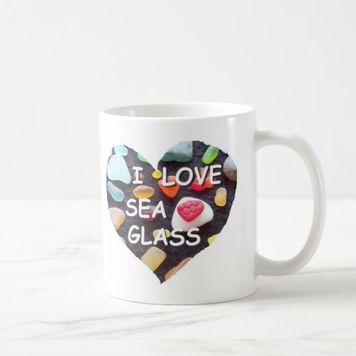 l LOVE SEA GLASS Coffee Mugs