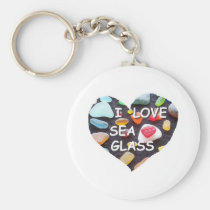 l LOVE SEA GLASS keychains