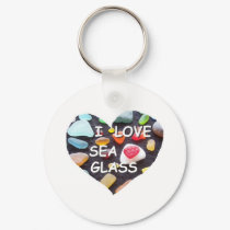 l LOVE SEA GLASS keychains