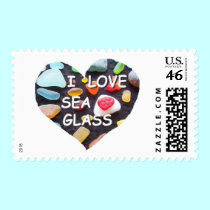 l LOVE SEA GLASS postage