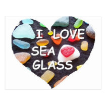 l LOVE SEA GLASS postcards