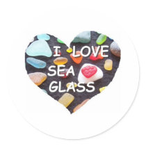 l LOVE SEA GLASS stickers by OdysseySeaGlass l LOVE SEA GLASS stickers