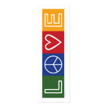 L-O-V-E - Bookmark - business cards
