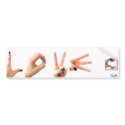 L.O.V.E. bumper stickers