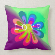L O V E Flower Pillows
